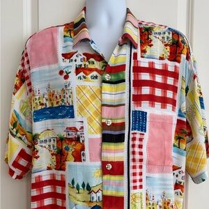 Jams World Hawaiian Aloha Short Sleeve Men’s Shirt, XL, “Seaside”, excellent!